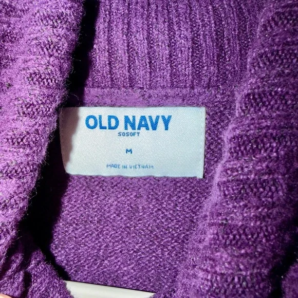 Old Navy Deep Purple Knit Sweater - Picture 3 of 3